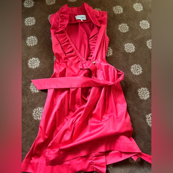 Elizabeth McKay Vibrant Pink Trench Coat - Picture 1 of 5